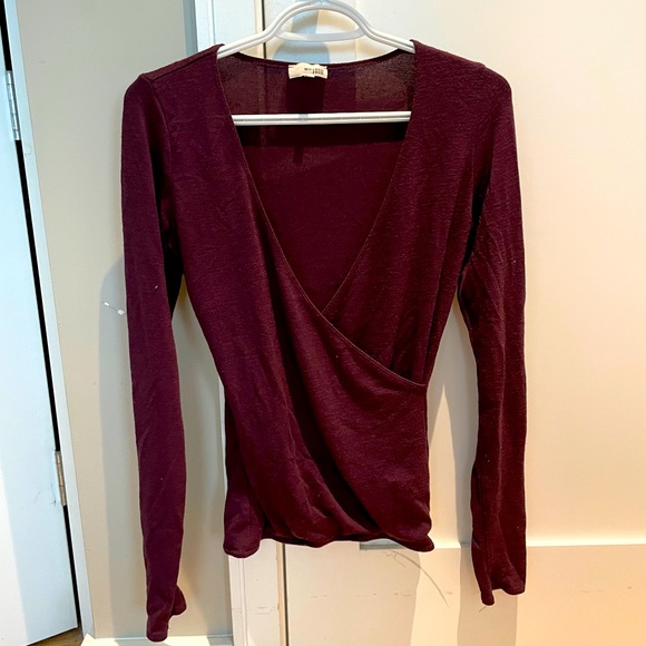 Wilfred Free faux wrap surplice top - Picture 2 of 5